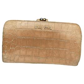 Miu Miu Brown Leather Wallet Brown