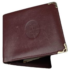 Bolsa de couro patente bordô da Cartier Bordeaux