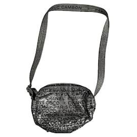 Chanel Graffiti Black Polyester Handbag Black
