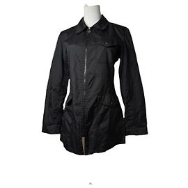 Fendi schwarzer Polyester-Trenchcoat Schwarz