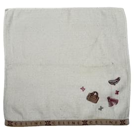 Céline-CELINE Silk handkerchief T.  Cotton-White