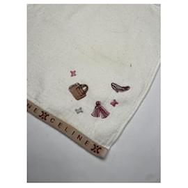 Céline-CELINE Silk handkerchief T.  Cotton-White