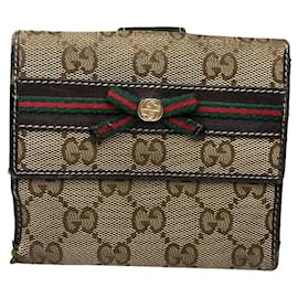 Gucci Interlocking Beige Leather Wallet Beige