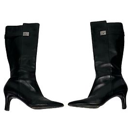 Bota de charol negro Salvatore Ferragamo Negro