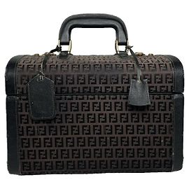 Fendi Baguette Brown Leather Travel Bag Brown
