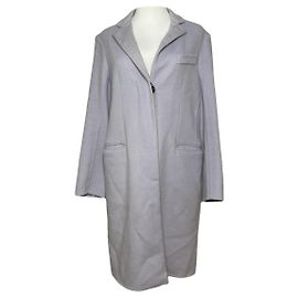 Giorgio Armani Grey Wool Trench Coat Grey