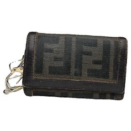 Borsa in cotone marrone Fendi Marrone