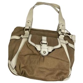 Céline Celine Clasp White Leather Handbag White