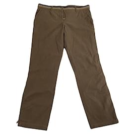 Calça de algodão marrom Prada Marrom