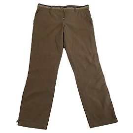 Pantalón de algodón marrón Prada Castaño