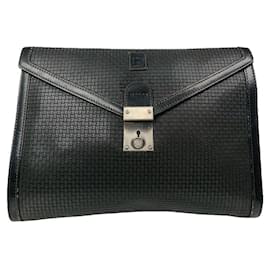 Bolso de mano de cuero negro Bally Negro