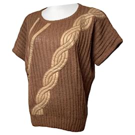Dior J'Adior8 Brown Wool Top Brown