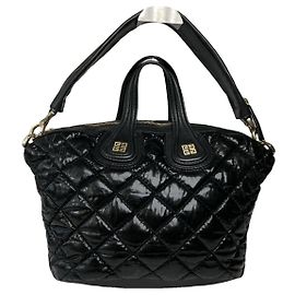 Givenchy Nightingale Black Patent Leather Handbag Black