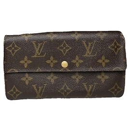 Louis Vuitton Kimono Brown Leather Wallet Brown