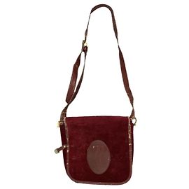 Bolso de mano de cuero burdeos Cartier Burdeos