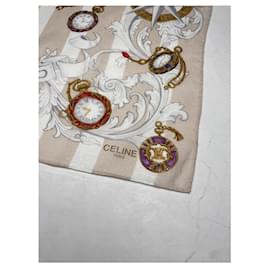 Céline-CELINE Silk handkerchief T.  Silk-Beige