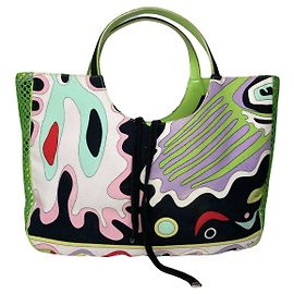 Bolso de mano de algodón multicolor Emilio Pucci Multicolor