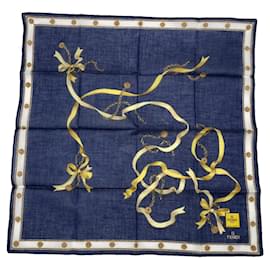 Fendi-FENDI Scarves T.  Silk-Navy blue
