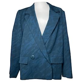 Dior Blue Wool Trench Coat Blue