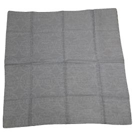 Dior Grey Silk Scarf Grey