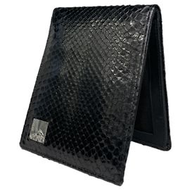 Gianni Versace Black Leather Wallet Black