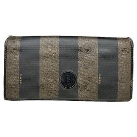Fendi Baguette Black Leather Wallet Black