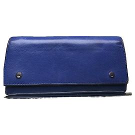 Céline Cartera de charol azul marino Celine Azul marino