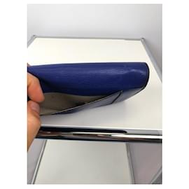 Céline-CELINE Wallets T.  Patent leather-Navy blue