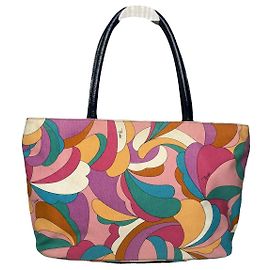 Bolso de mano de algodón multicolor Emilio Pucci Multicolor