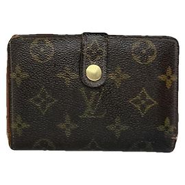 Billetera de cuero marrón Louis Vuitton Juliette Castaño