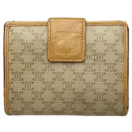 Céline Cartera de cuero beige Celine Triomphe Beige