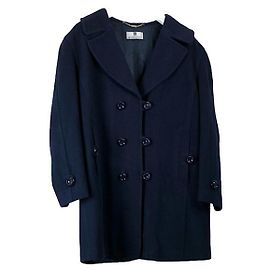 Trench coat de lã azul marinho Givenchy Azul marinho