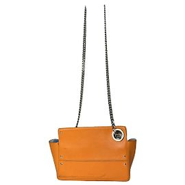 Jil Sander Orange Leather Handbag Orange