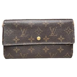 Louis Vuitton Emilie Brown Leather Wallet Brown