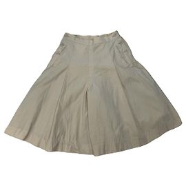 Jupe en coton beige Dior Beige