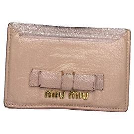 Bolsa de couro bege Miu Miu Bege