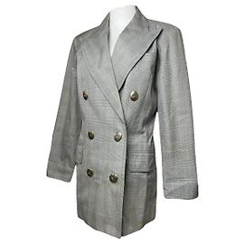 Dior Grey Wool Trench Coat Grey