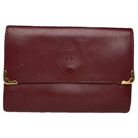 Cartier Bordeaux Lackleder Geldbörse Bordeaux