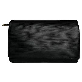 Louis Vuitton Louise Black Leather Wallet Black