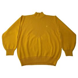 Dior J'Adior Maglione di Lana Giallo Giallo