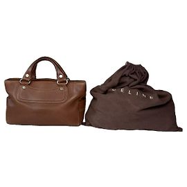 Céline Bolsa de couro marrom Celine Marrom