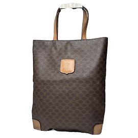 Céline Bolsa de mão de couro marrom Celine Marrom