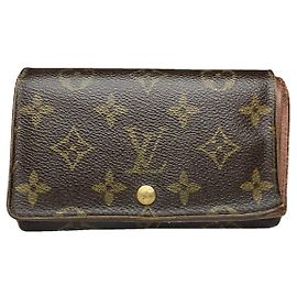 Louis Vuitton Joséphine Brown Leather Wallet Brown
