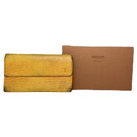 Louis Vuitton Louise Yellow Leather Wallet Yellow