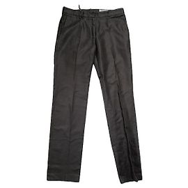 Yves Saint Laurent anthrazit Baumwollhose Anthrazitgrau
