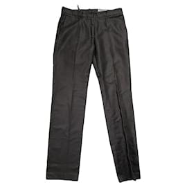 Yves Saint Laurent-YVES SAINT LAURENT Trousers T.International S Cotton-Dark grey