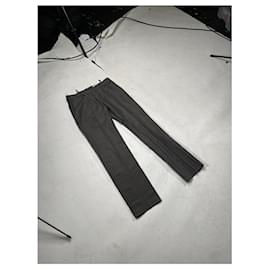 Yves Saint Laurent-YVES SAINT LAURENT Trousers T.International S Cotton-Dark grey