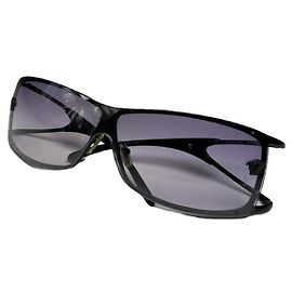 Versace schwarze Metallsonnenbrille Schwarz