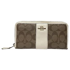 Portafoglio in pelle beige Coach Beige