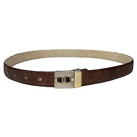 Cinto de couro marrom Cartier Marrom